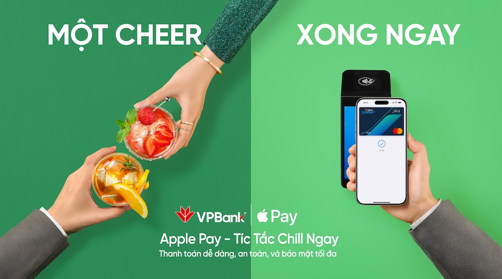  VPBank kết hợp với công nghệ thanh toán hiện đại Apple Pay mang lại nhiều lợi ích cho người dùng. Ảnh: VPB