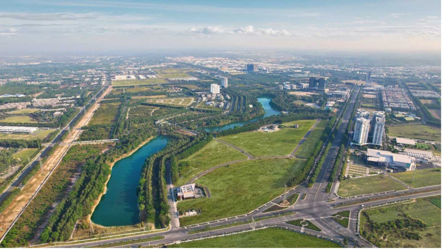 Một góc Thành phố mới Bình Dương, cơ hội thu hút các nhà đầu tư bất động sản. Ảnh: Sycamore.