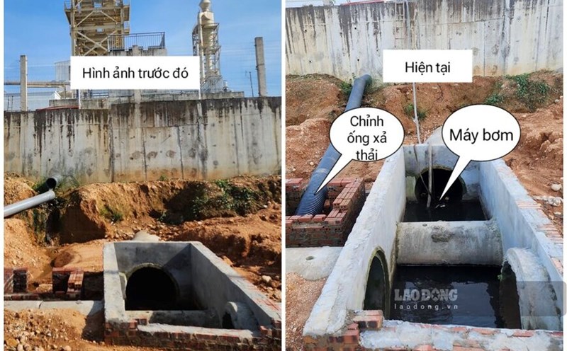 Khu vực phát hiện nước thải đã có dấu hiệu khắc phục. Ảnh: Tô Công.