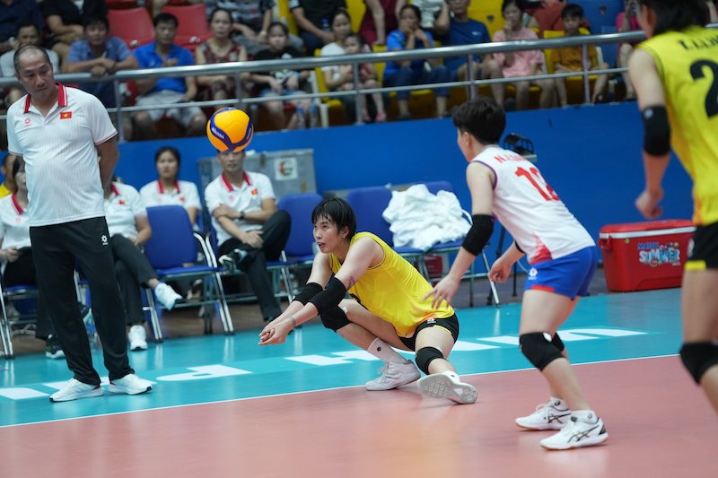 Step 1 of the Vietnamese women's volleyball team needs to continue to improve. Photo: Vietnam Volleyball  