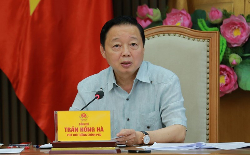 Phó Thủ tướng Chính phủ Trần Hồng Hà chủ trì cuộc họp. Ảnh: Minh Khôi