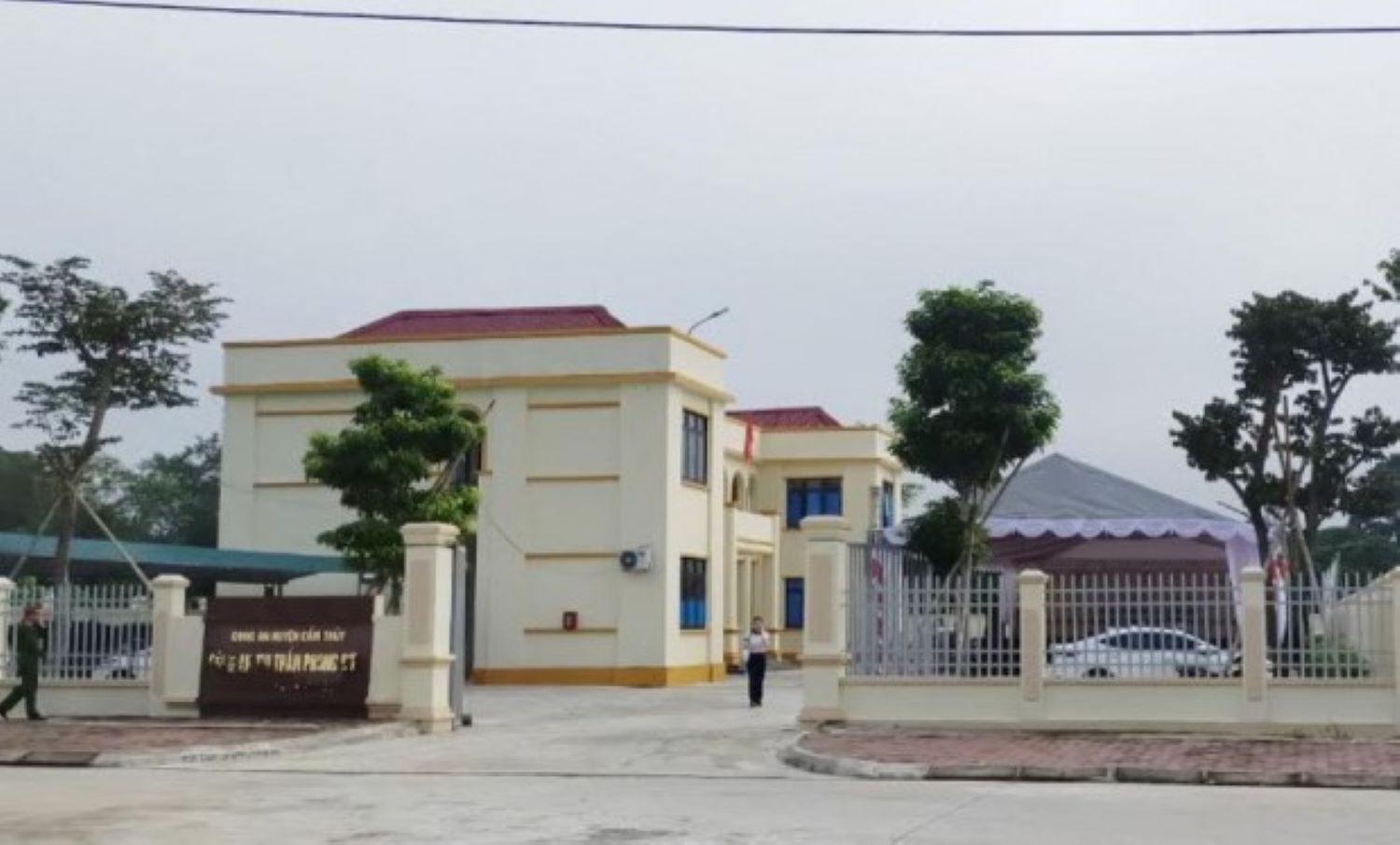 Trụ sở Công an thị trấn Phong Sơn, huyện Cẩm Thủy mới được xây dựng. Ảnh: Đ.H