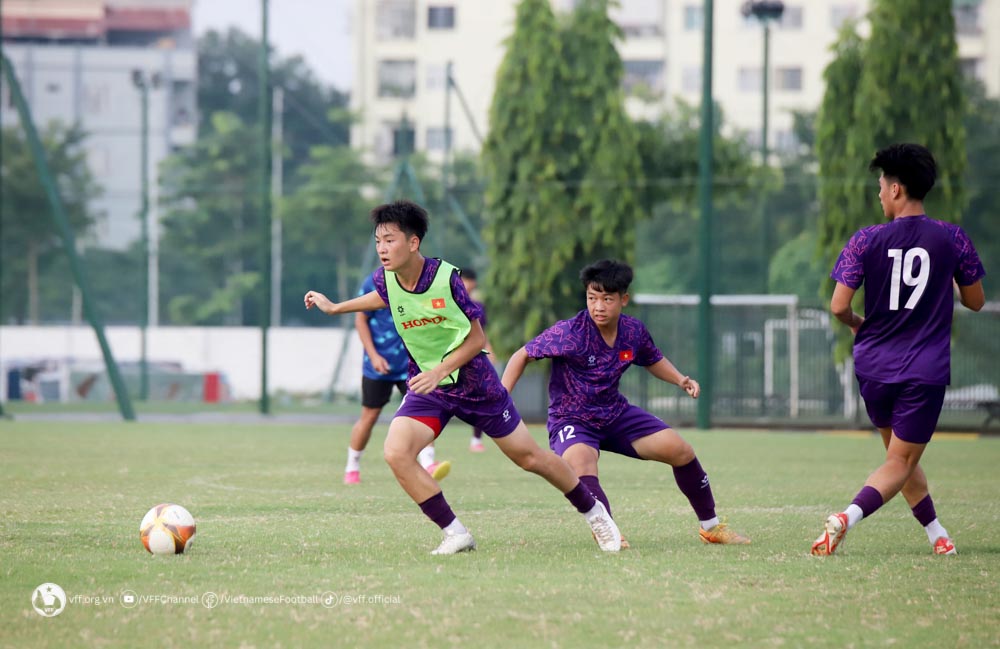 U16 Việt Nam đang dần hoàn thiện lối chơi. Ảnh: VFF
