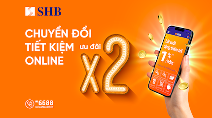 SHB launches the promotion program "Switch online - double the incentives" for individual customers who deposit savings on electronic banking channels. Photo: SHB