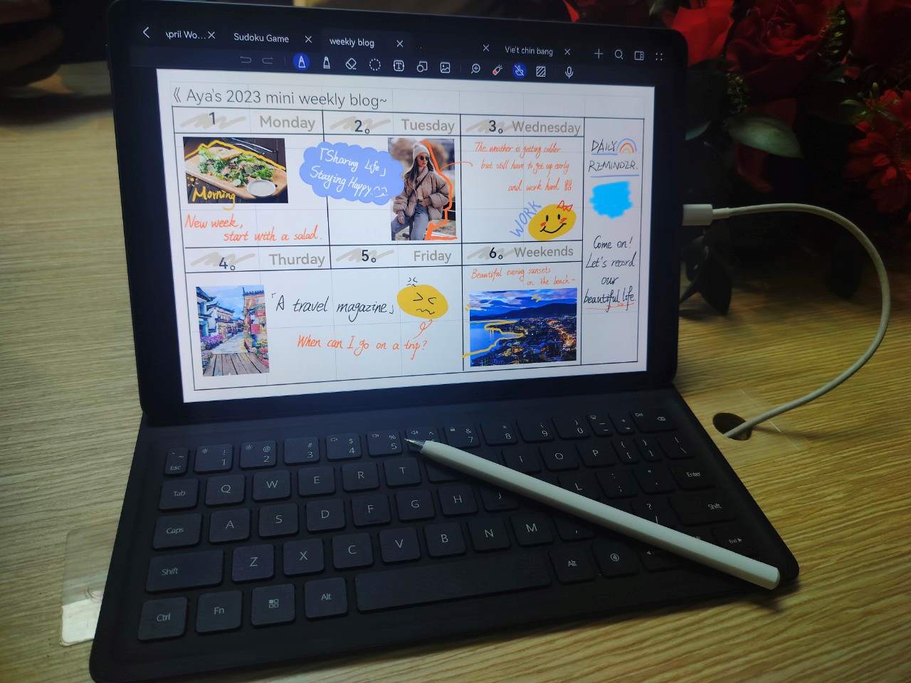 Máy tính bảng Huawei MatePad 11.5''S có thiết kế nhỏ gọn, tiện dụng. Ảnh: Nguyễn Đăng