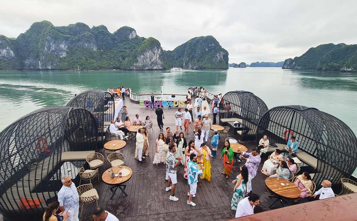 Indian tourists visiting Ha Long Bay. Photo: Nguyen Hung