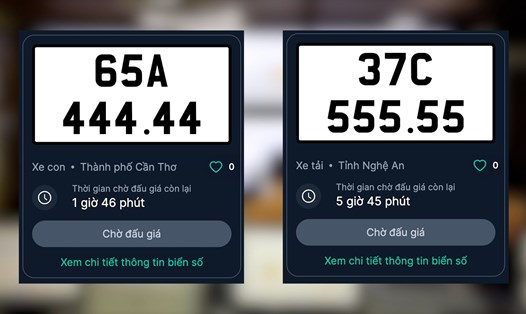 Hé lộ các biển số ngũ quý tiền tỉ trong phiên ngày 7.8