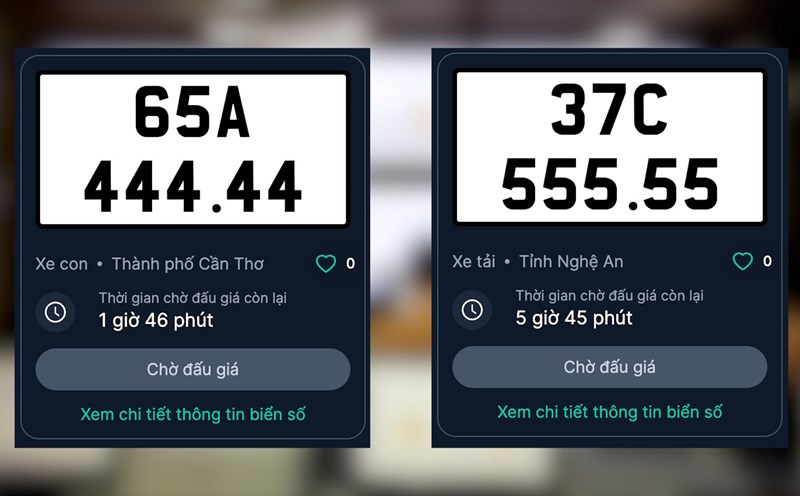 Hé lộ các biển số ngũ quý tiền tỉ trong phiên ngày 7.8