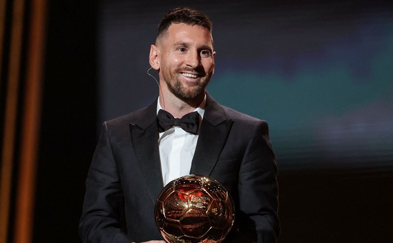 Soccer player Messi has 8 Ballon d'Or awards. Photo: France Football