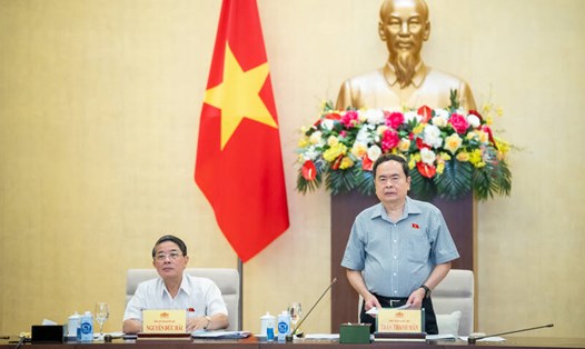 Ủy viên Bộ Chính trị, Chủ tịch Quốc hội Trần Thanh Mẫn cho biết, Quốc hội đã có nhiều đổi mới, sáng tạo, nâng cao chất lượng hoạt động trong các lĩnh vực lập pháp. Ảnh: Quốc hội