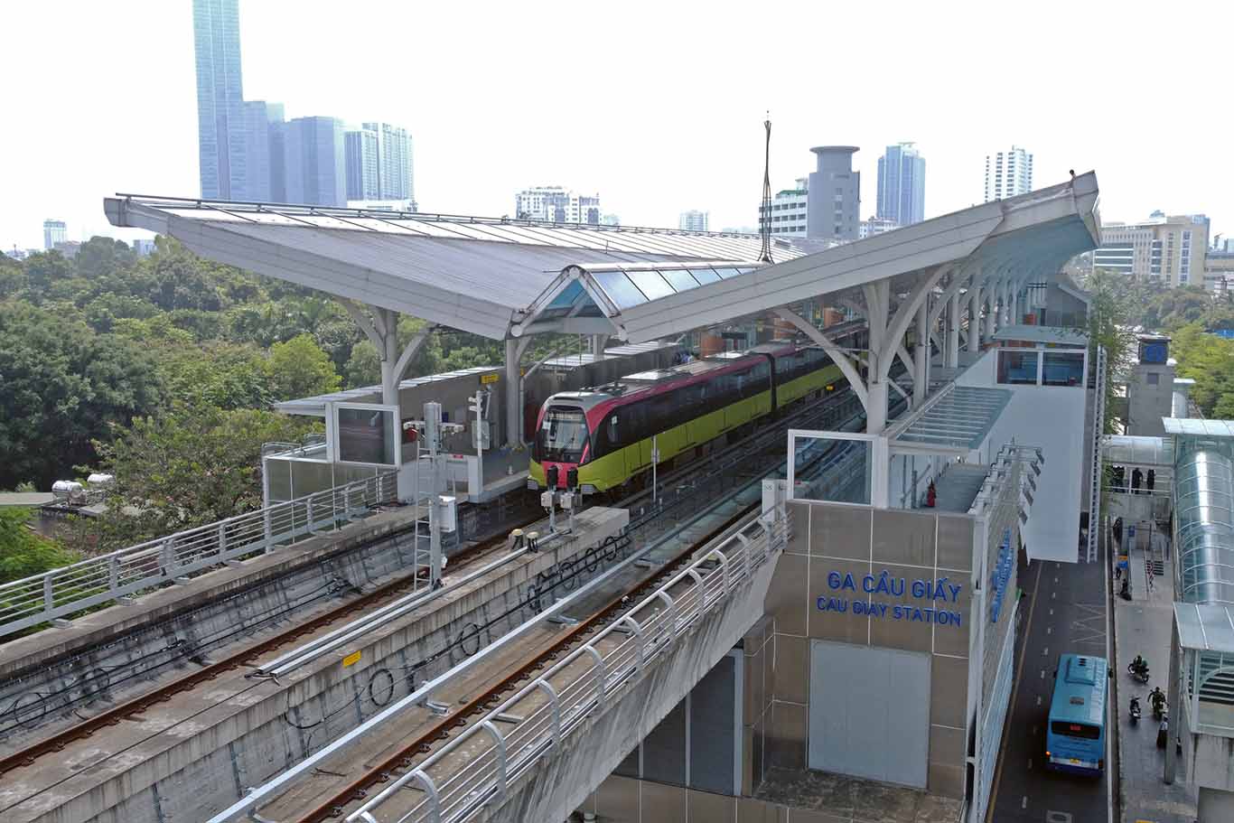 Đoạn trên cao dự án metro Nhổn - ga Hà Nội đã sẵn sàng vận hành. Ảnh: Tô Thế