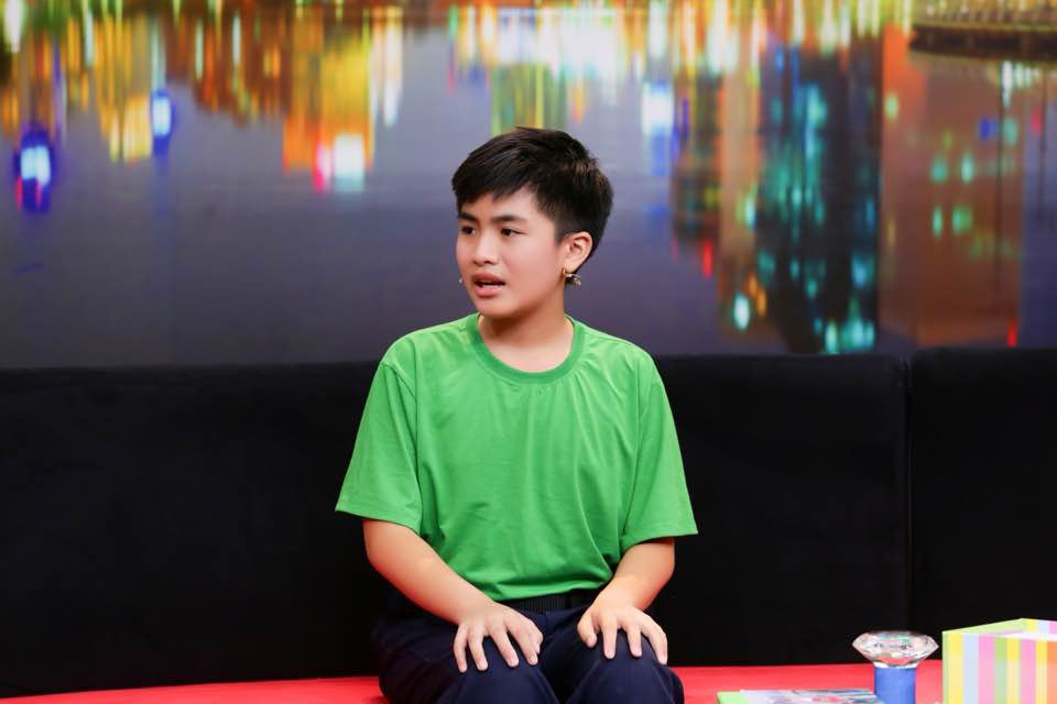 Bé Minh Lộc trong chương trình "Điều con muốn nói". Ảnh: NSX