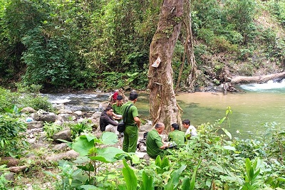 Khu vực nơi nạn nhân bị đuối nước. Ảnh: Phan Tuấn 