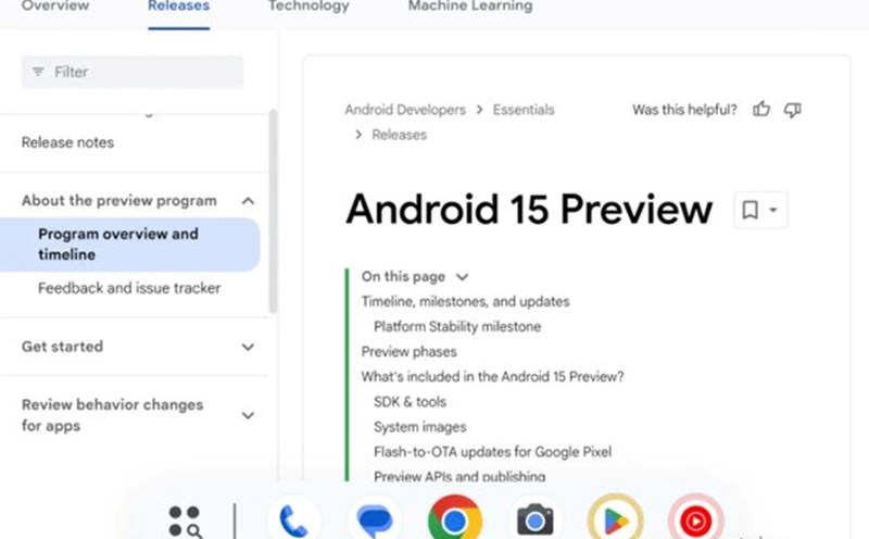 Android 15 có thể sẽ mang thanh tác vụ từ máy tính bảng xuống điện thoại. Ảnh: Chụp màn hình