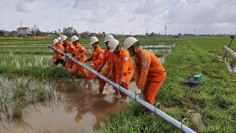 EVNCPC nâng cao năng lực sẵn sàng ứng phó với mùa mưa bão 2024. Ảnh: Ngọc Thạch