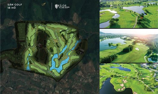 Phối cảnh khu vực sân golf 18 hỗ của sân golf Đông Triều.