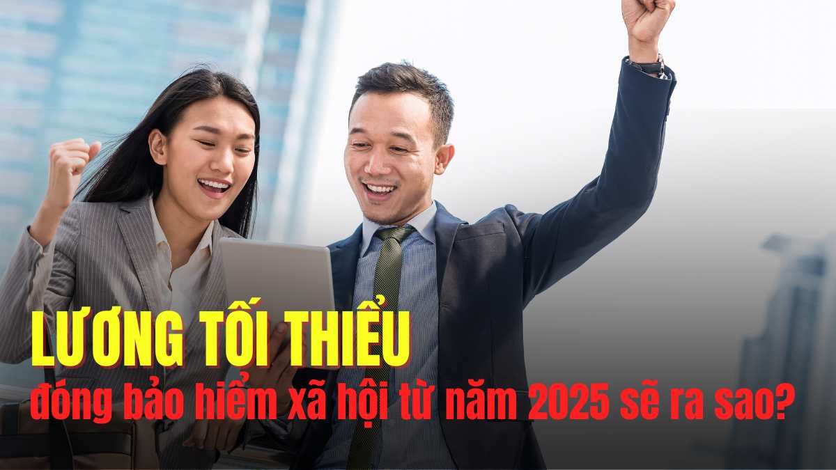 Từ 1.7.2025, tiền lương thấp nhất đóng bảo hiểm xã hội bắt buộc bằng với mức tham chiếu tại thời điểm đóng. Đồ hoạ: Trà My