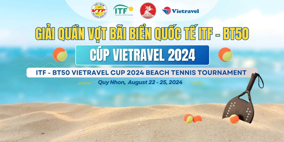 Quy Nhon City, Binh Dinh Province will host 2 International Beach Tennis Tournaments in August 2024. Photo: VTF