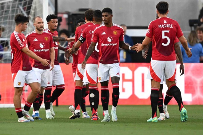 Man United có màn thể hiện thiếu ấn tượng tại tour du dấu tại Mỹ. Ảnh: AFP 