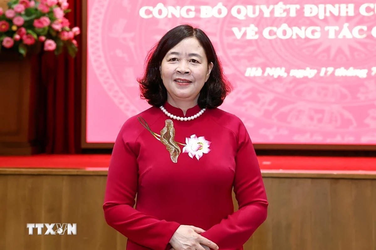 Bà Bùi Thị Minh Hoài - Ủy viên Bộ Chính trị, Bí thư Thành ủy Hà Nội. Ảnh: TTXVN