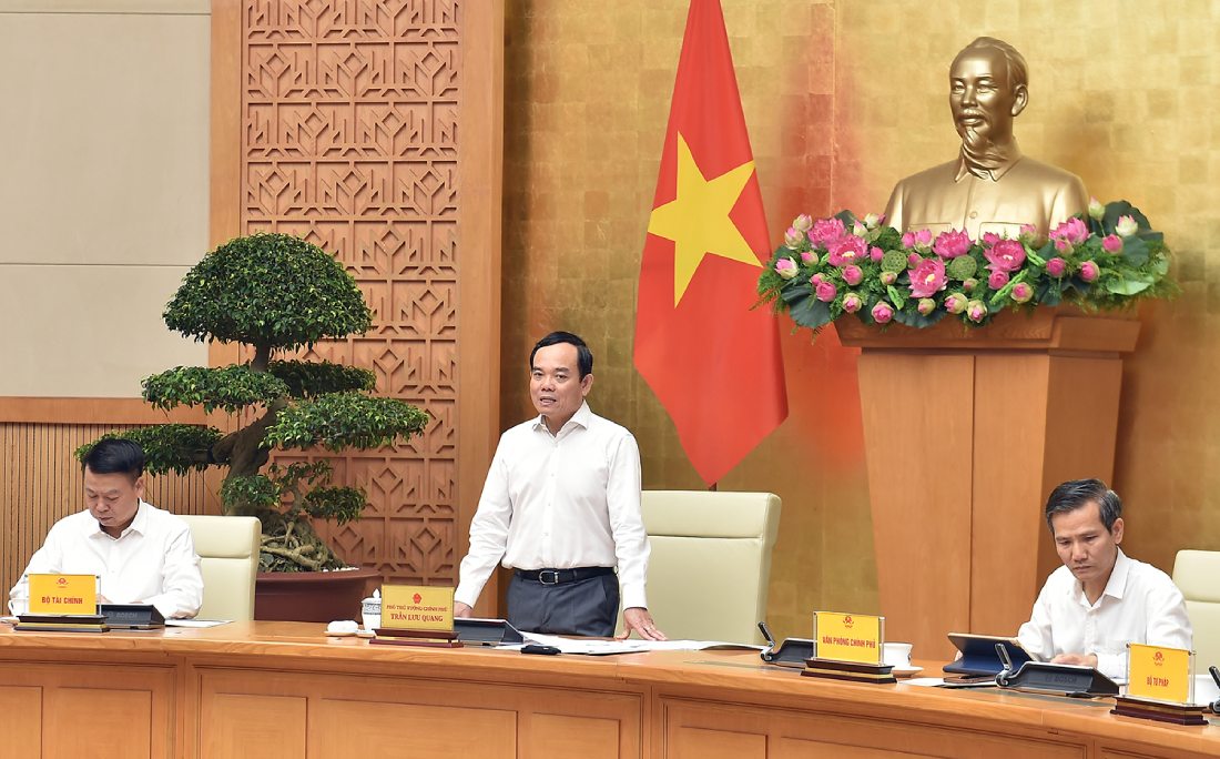 Phó Thủ tướng Chính phủ Trần Lưu Quang chủ trì hội nghị sơ kết công tác chống buôn lậu, gian lận thương mại. Ảnh: Hải Minh