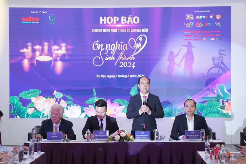 Các đại biểu tham gia chương trình họp báo "Ơn nghĩa sinh thành" năm 2024. Ảnh: Ban tổ chức