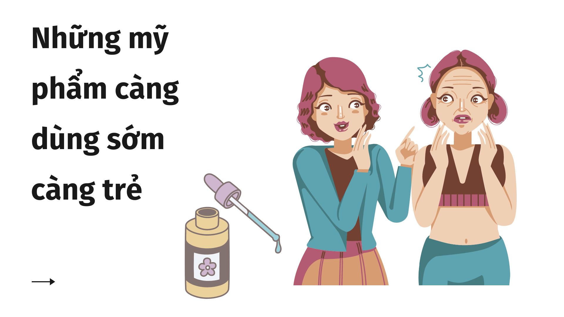 Những loại mỹ phẩm càng dùng sớm càng trẻ hoá. Ảnh ghép: HƯƠNG SƠN 