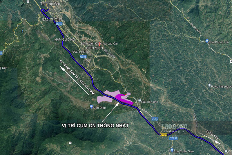 Vị trí xây CCN cạnh những tuyến giao thông quan trong giúp thuận lợi về giao thương cho tỉnh Lào Cai. Ảnh: Đinh Đại