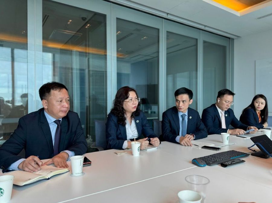 Buổi làm việc giữa Ủy ban Chứng khoán Nhà nước và tổ chức xếp loại thị trường MSCI. Ảnh: SSC