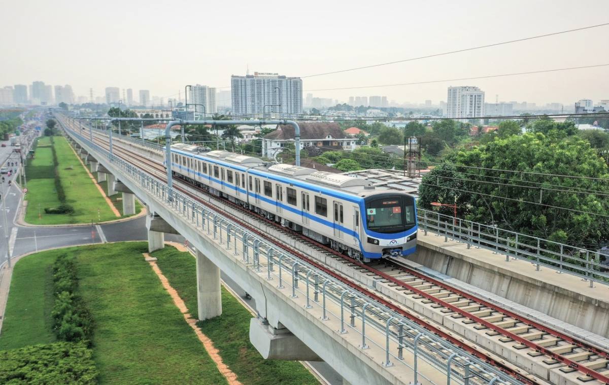 Dự án đường sắt đô thị Bến Thành - Suối Tiên (Metro số 1) dự kiến vận hành trong năm nay. Ảnh: Anh Tú