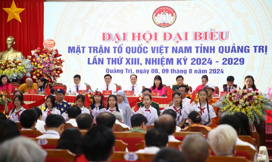 Overview of the Vietnam Fatherland Front Congress in Quang Tri Province. Photo: Hung Tho.