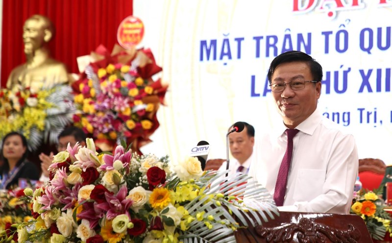 Mr. Đào Mạnh Hùng was re-elected as the Chairman of the National Assembly Committee of the Vietnam Fatherland Front in Quảng Trị Province. Photo: Hưng Thơ