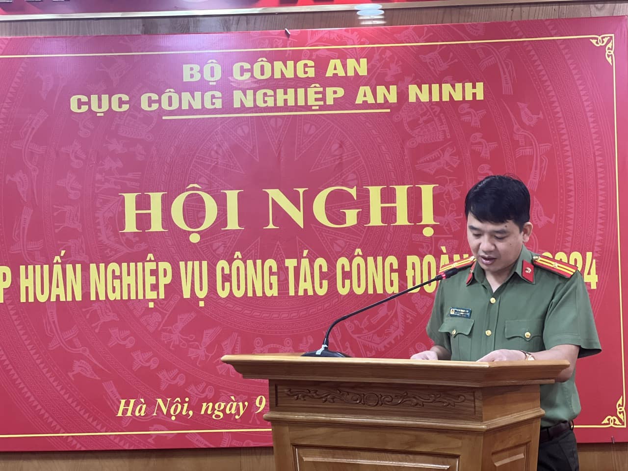 Major Tran Xuan Lam - Head of the Trade Union Department of the H08 Agency,