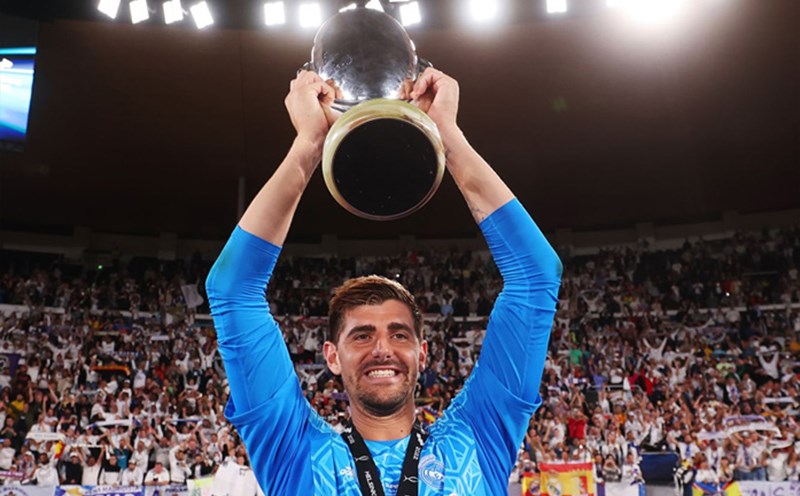Courtois từng vô địch Siêu cúp châu Âu vào năm 2022. Ảnh: CLB Real Madrid