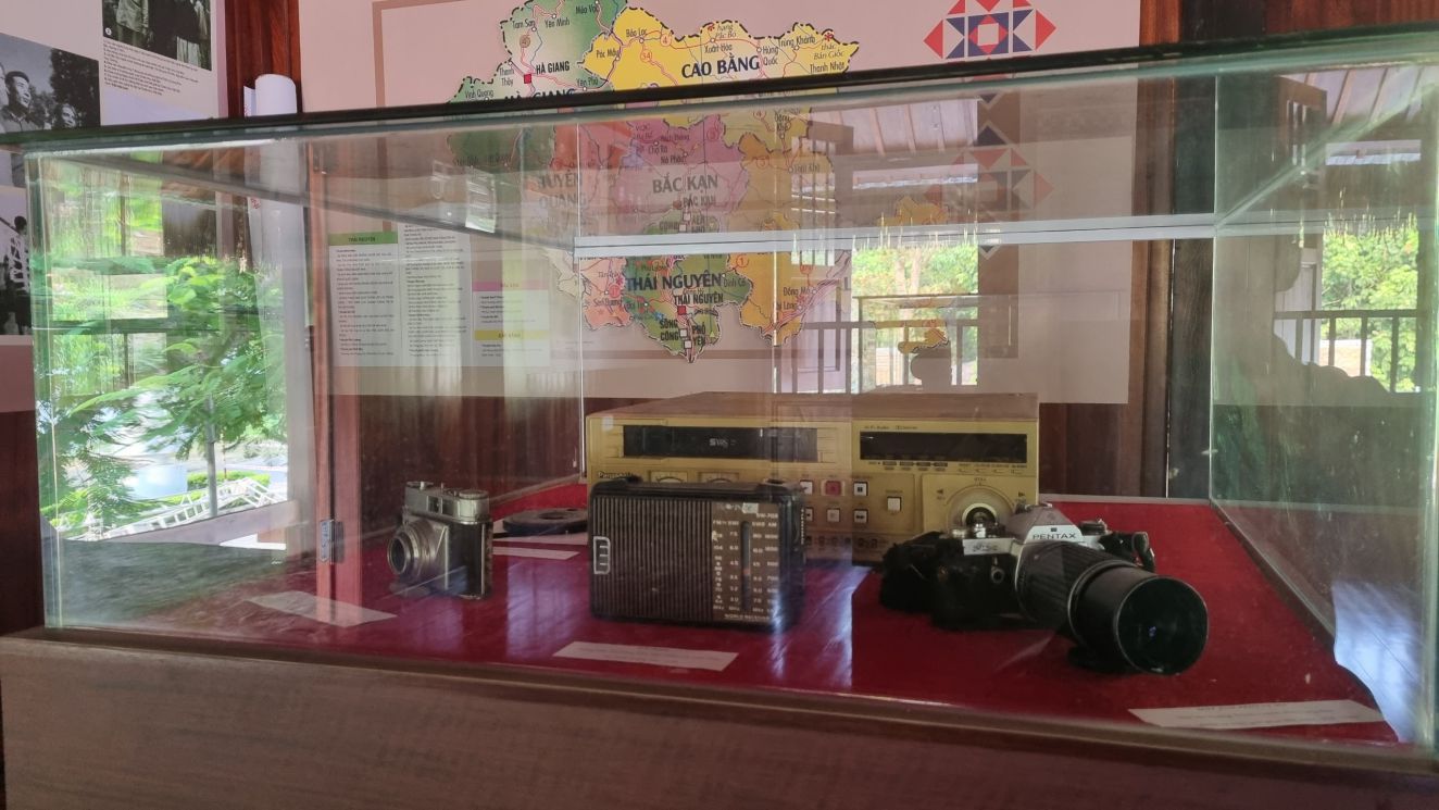 Some press equipment on display at this site. Photo: Lam Thanh