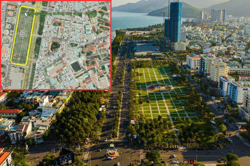 Khu vực Quảng trường Quy Nhơn (TP Quy Nhơn, Bình Định). Ảnh: Dũng Nhân