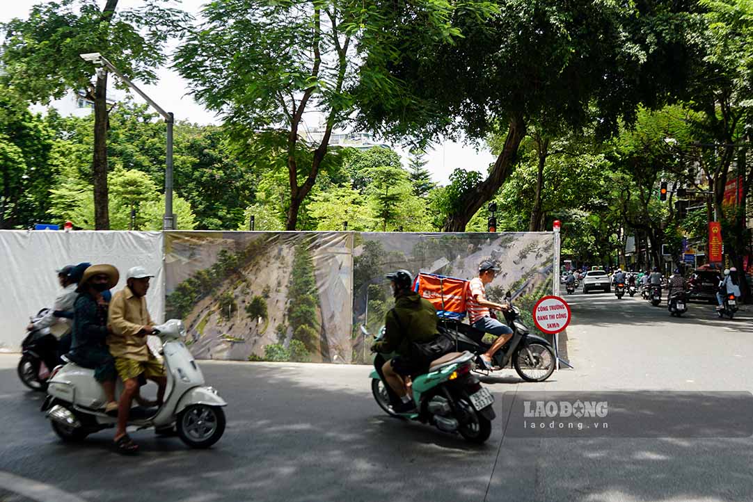 On August 9, according to Lao Dong's records, this connecting area has been cordoned off by competent forces, with warning signs posted for the construction project.