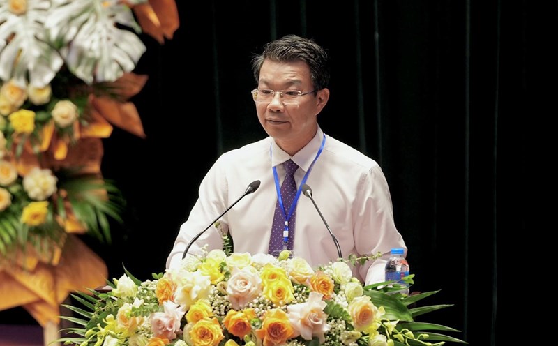 Mr. Nguyễn Hoàng Hà, was re-elected with great trust to hold the position of Chairman of the Vietnam Fatherland Front Committee in Ninh Bình Province, Term XII, 2024 - 2029. Photo: Nguyễn Trường