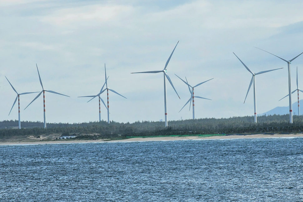 Dự án điện gió tại Bình Định. Ảnh: Thanh Thanh