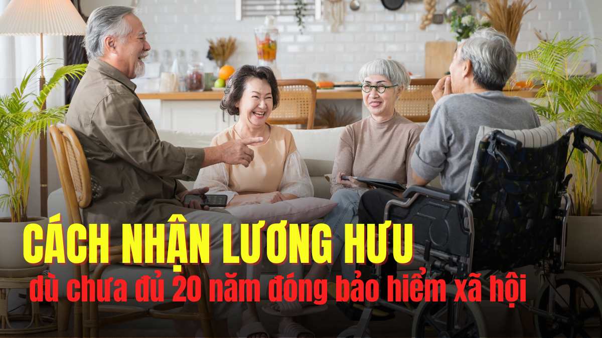 Nếu người lao động muốn hưởng lương hưu sớm nhất, có thể đăng ký đóng BHXH tự nguyện theo phương thức đóng 1 lần cho số năm còn thiếu để hưởng lương hưu ngay tại tháng liền kề sau tháng đóng đủ BHXH. Đồ hoạ: Trà My