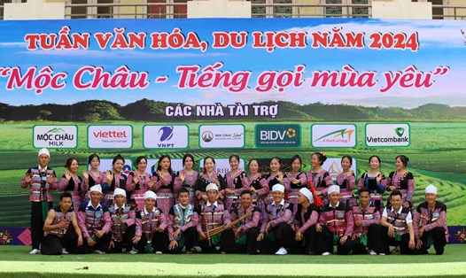 Mộc Châu chính thức khai mạc Tuần lễ văn hóa, du lịch với nhiều hoạt động hấp dẫn, mang đậm bản sắc văn hóa các dân tộc vùng Tây Bắc. Ảnh: Đơn vị cung cấp