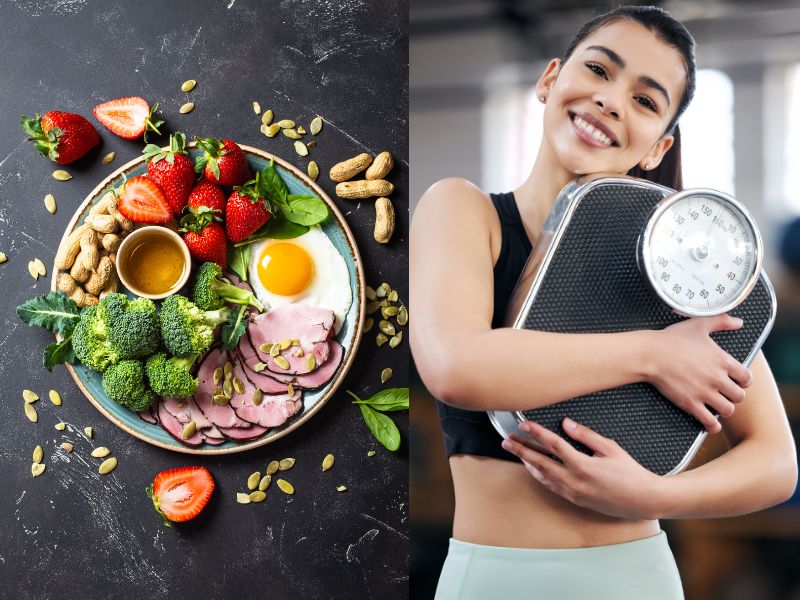 Chế độ ăn kiêng giảm cân không carbs sau bữa trưa. Đồ họa: Hạ Mây