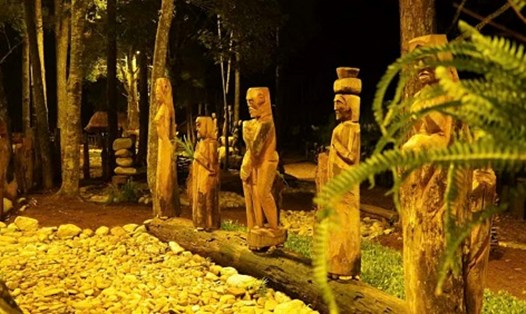 Một góc Vườn Nghệ thuật Măng Đen. Ảnh: Huyện Kon Plông