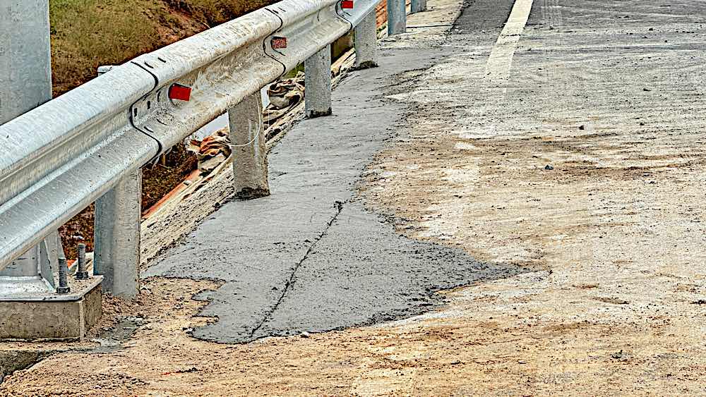 The gap was filled with cement concrete. Photo: Duy Tuan