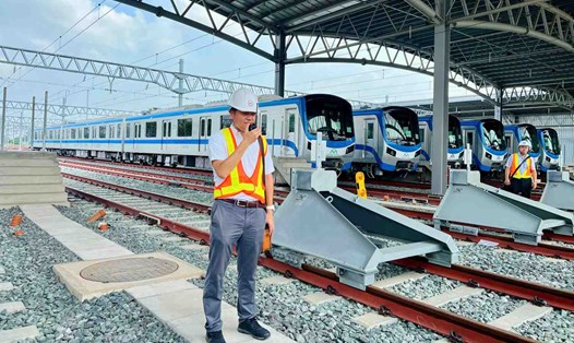 Metro số 1 được TPHCM đặt mục tiêu chạy thương mại cuối năm 2024.  Ảnh: MAUR