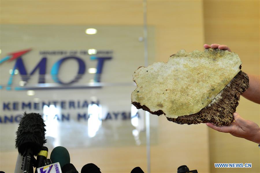 A piece of MH370 debris. Photo: Xinhua