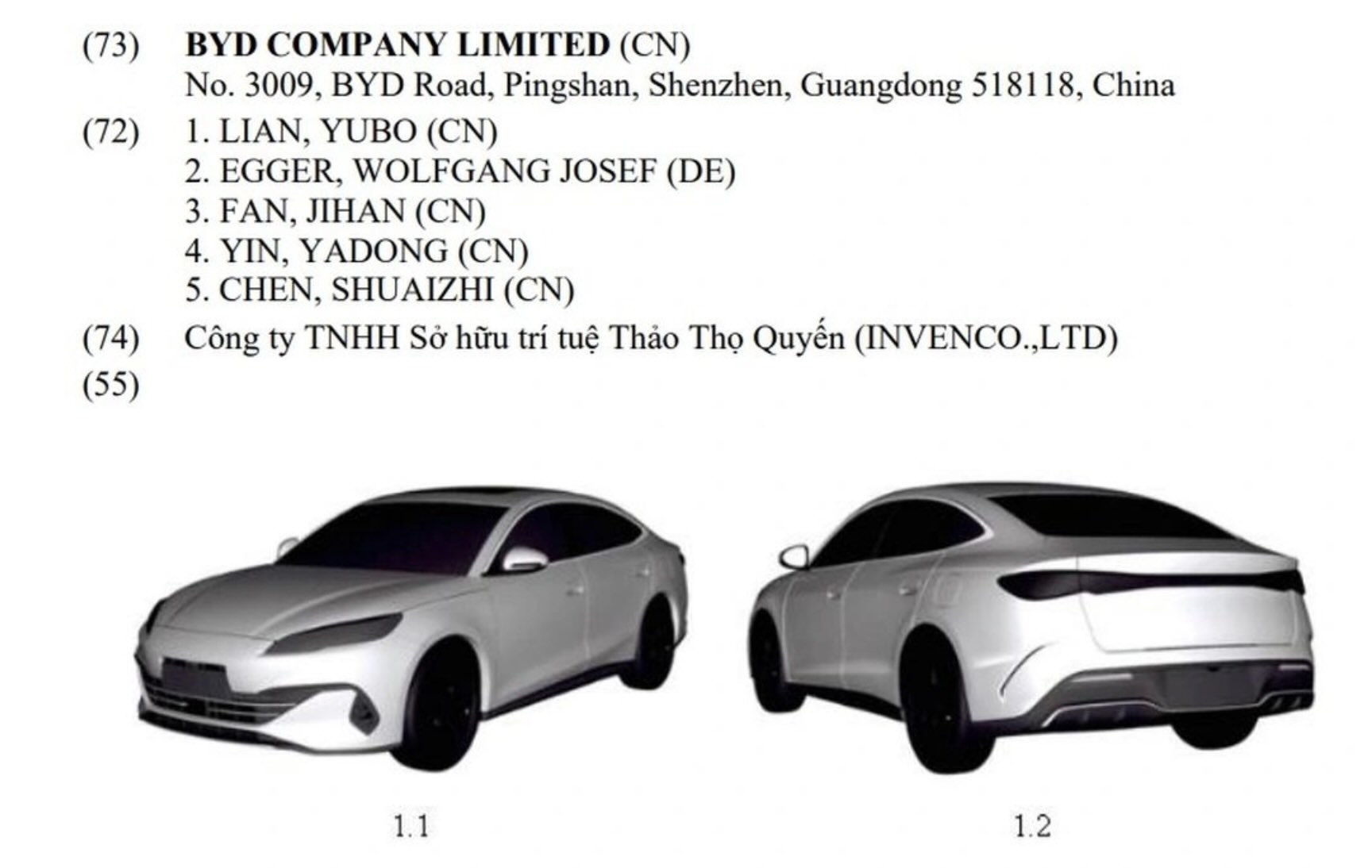 According to data posted by the Intellectual Property Office, BYD has registered the copyright for the design of a new sedan model in Vietnam.