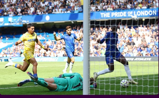 Jackson giúp Chelsea dẫn trước nhưng họ đã không bảo vệ được chiến thắng trước Crysal Palace. Ảnh: Premier League