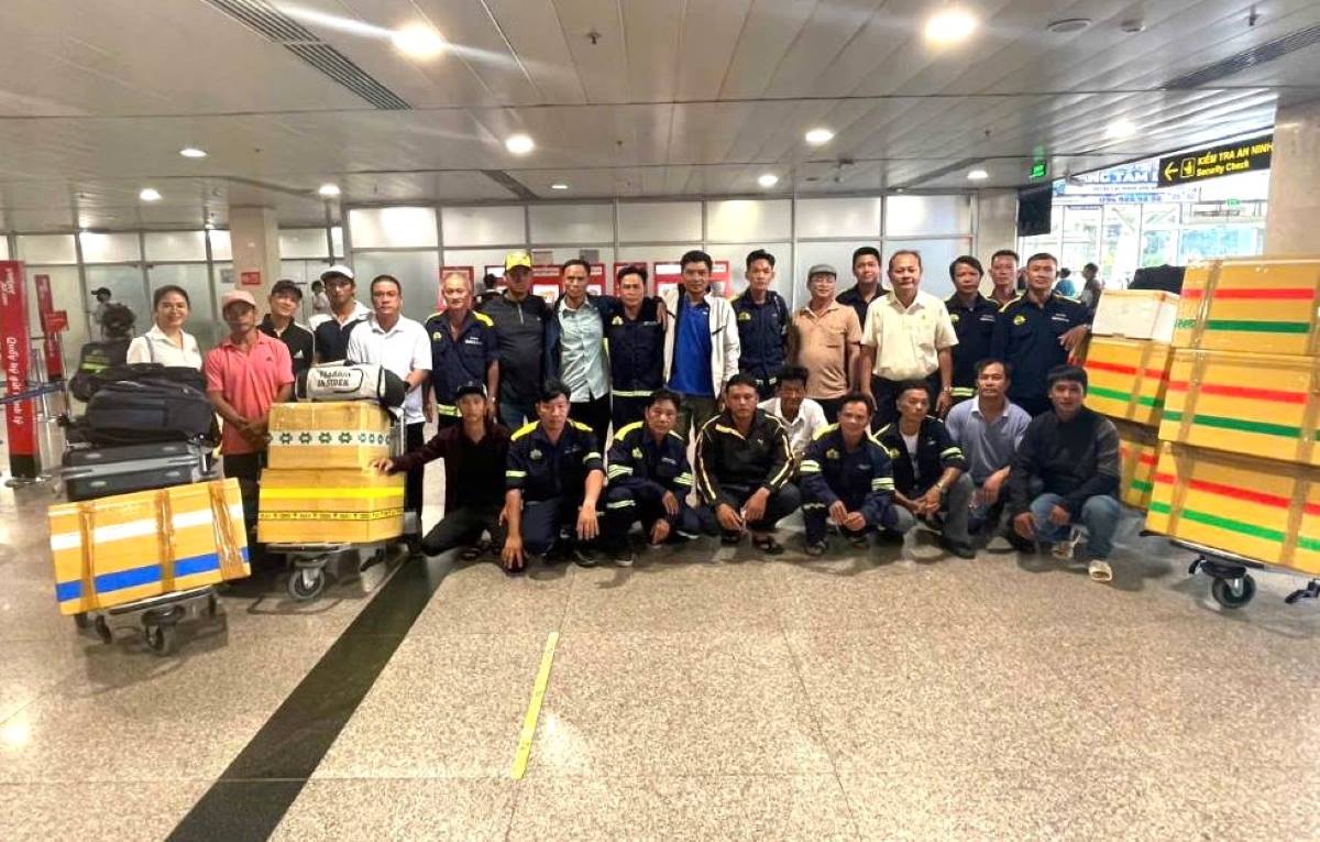 Ngày 9.9, nhân viên cây xanh TPHCM ra Hà Nội, Hải Phòng khắc phục sau bão số 3. Ảnh: Đông Hoàng