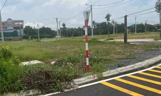 Một khu đất đấu giá tại huyện Phúc Thọ có mức giá trúng 60 triệu đồng/m2. Ảnh: Thái Huy